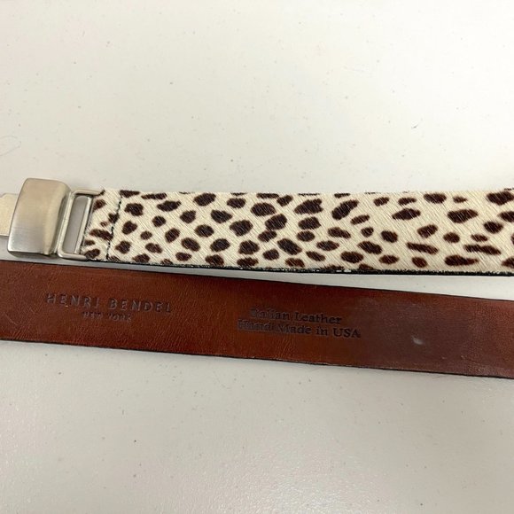 Vintage HenrI Bendel NY leopard hair calf leather adjustable belt USA to 30 main image 8